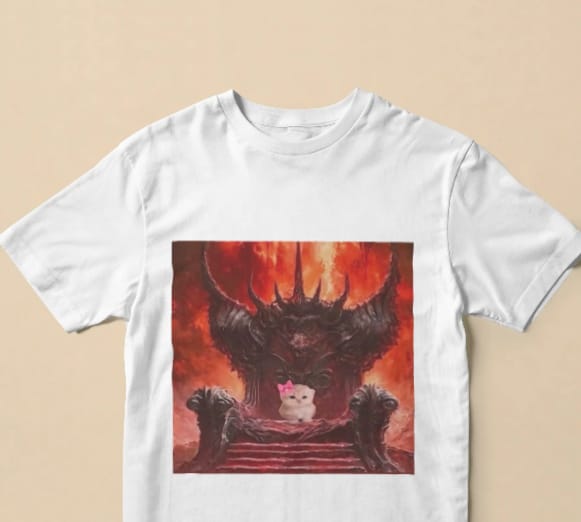 Cute Cat on a Throne Meme T Shirt