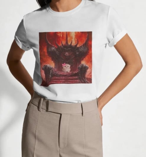 Cute Cat on a Throne Meme T Shirt